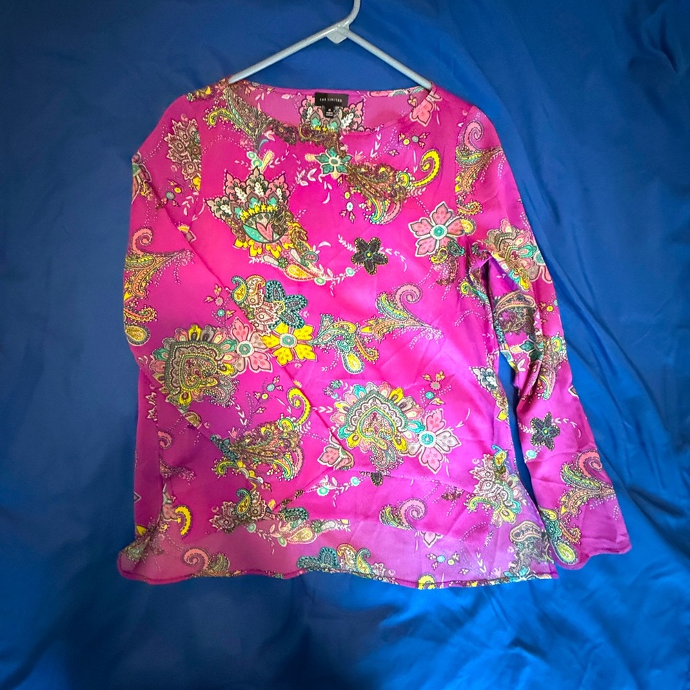 The Limited Vibrant Paisley Long Sleeve Top Medium- EUC